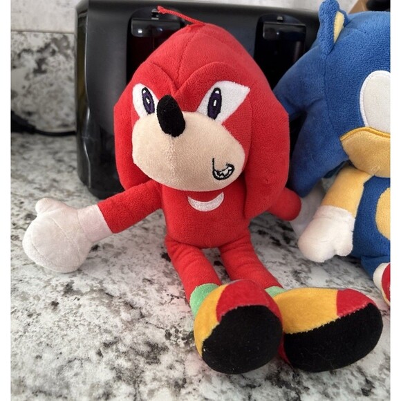 Knuckles the Echidna and Sonic the Hedgehog 10 inch Plush SEGA - Picture 2 of 12
